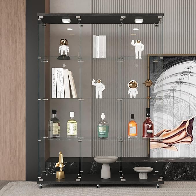 LFT HUIMEI2Y Glass Display Cabinet 12 Shelves