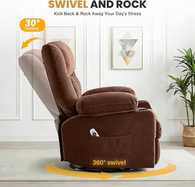 Swivel Recliner Chair for Adults