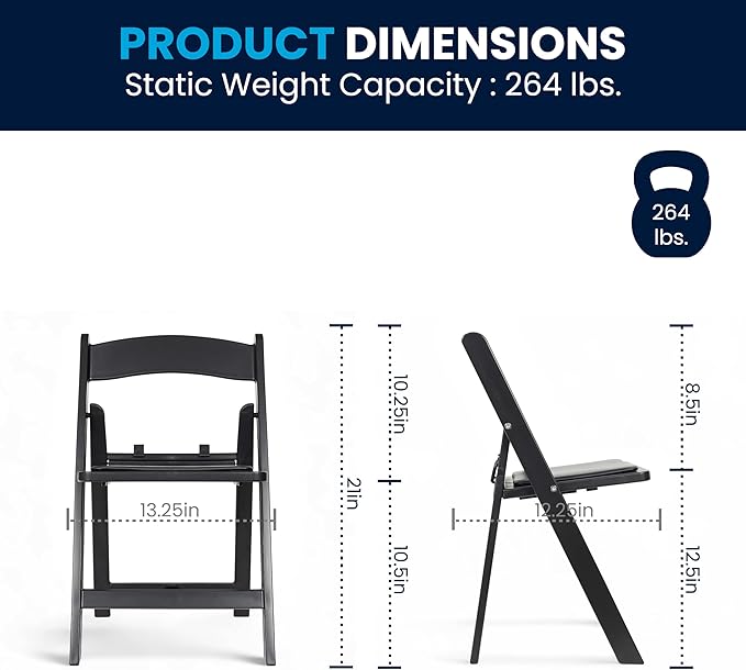 Flash Furniture Hercules Kids Black Resin Folding Chair
