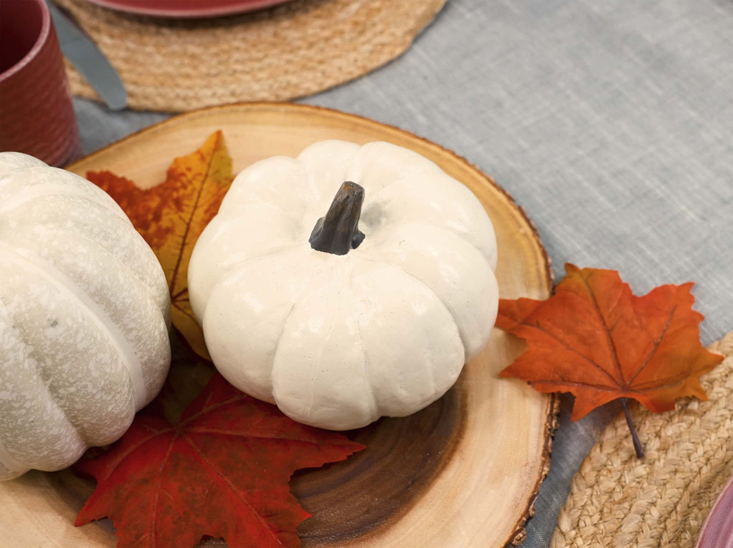 Elanze Designs Classic White 6 inch Resin Harvest Decorative Pumpkin