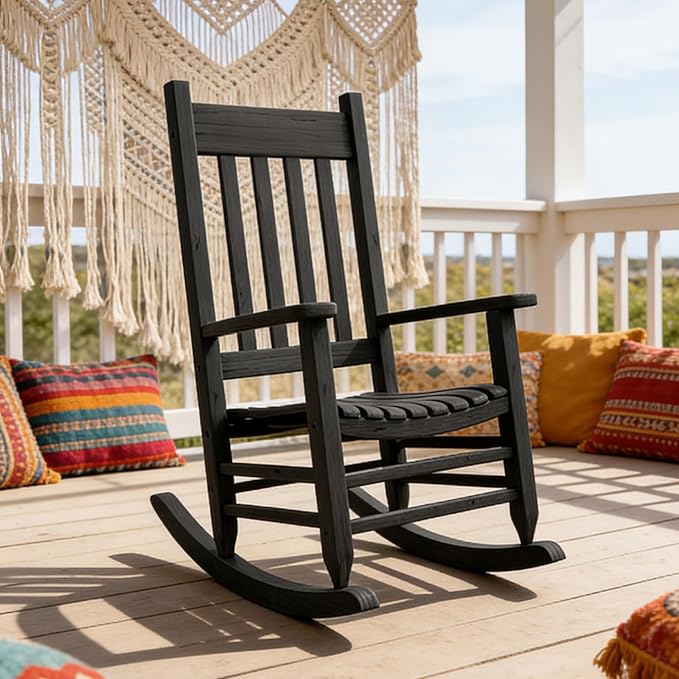 Oversized Outdoor Wooden Rocking Chair