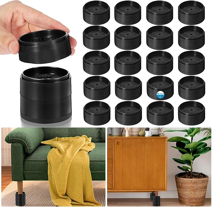 Bed Risers 1 inch, 2 inch, 3 inch, 4 inch Heavy Duty, Adjustable Furniture Riser