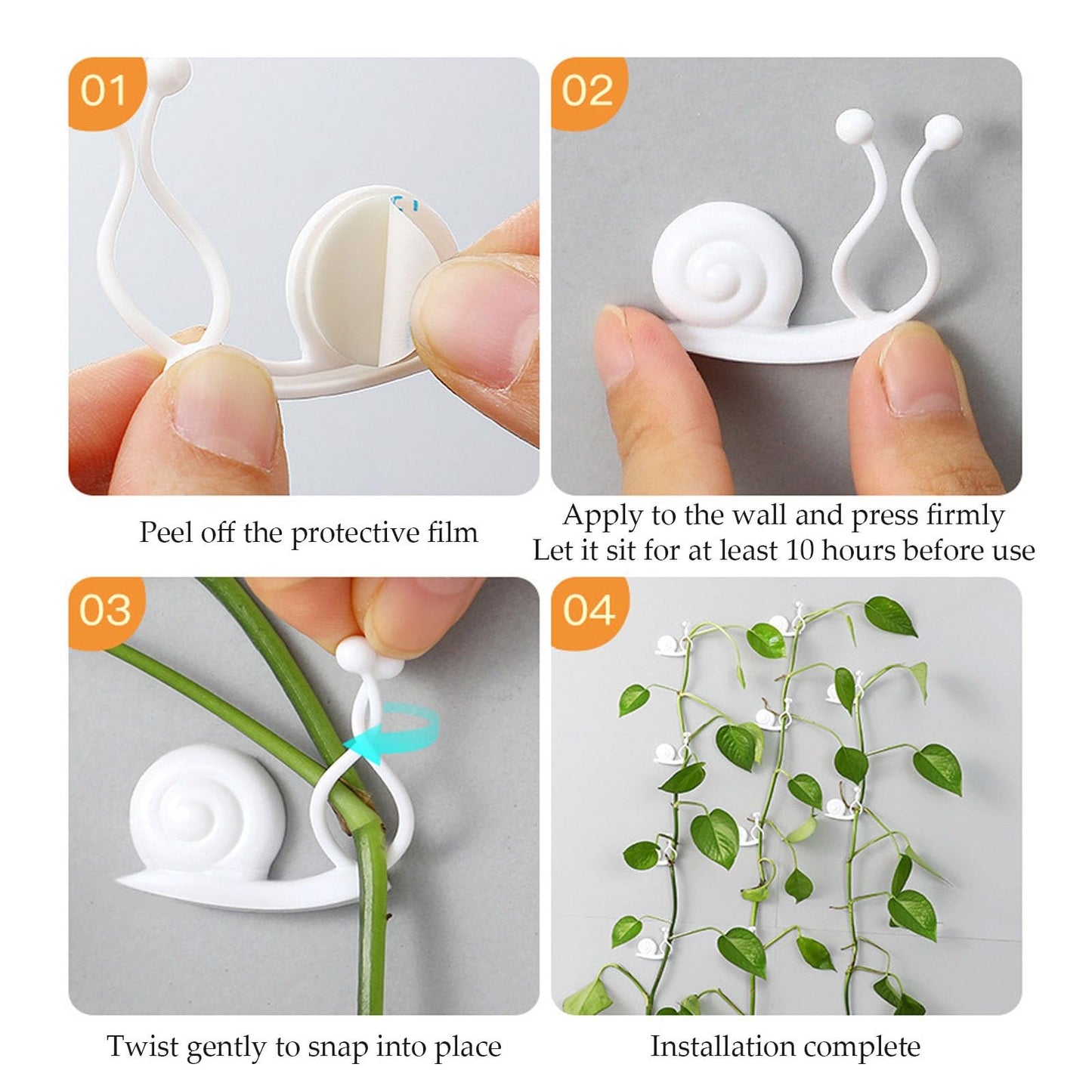 Plant Climbing Wall Fixture Clips,50PCS Self-Adhesive Plant Wall Clips,Garden Climbing Vines Fixing Clip,Invisible Fixing Hook,Reusable Pothos Plant Fixer for Indoor Outdoor Decoration(Clear,30)