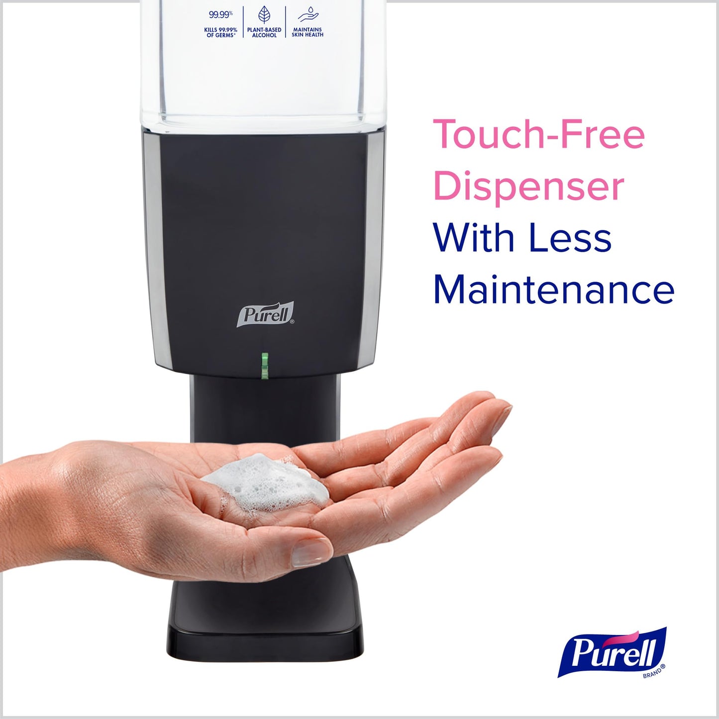 PURELL ES10 Sanitizer Starter Kit, Automatic Graphite Dispenser with 1200 mL PURELL Advanced Hand Sanitizer Foam Refill (Pack of 1) - 8353-1G