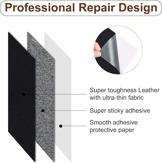 Numola Leather Repair Patch 8×11 inch Self-Adhesive Leather Repair Tape