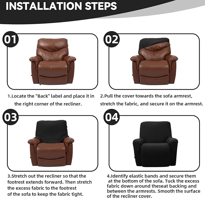 Cupuamon Recliner Chair Covers, Lazy Boy Recliner Covers Stretch Reclining