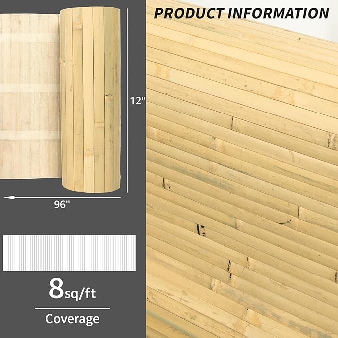Art3d Natural Bamboo Wall Panel