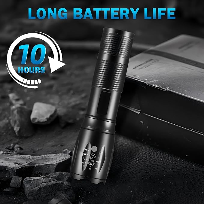 6Pack LED Flashlights High Lumens, 5Mode Tactical Flashlight for Home, Small Flashlights Powerful, Pocket Flashlight Battery Powered, Adjustable Torch Light, Mini Flash Light for Emergencies Camping