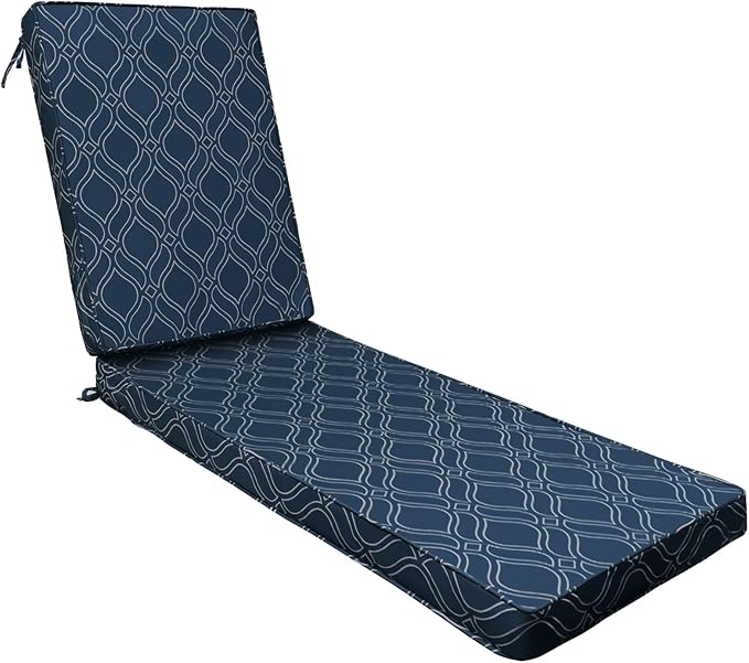 AAAAAcessories Outdoor Chaise Lounge Cushions, Fade-Resistant, Waterproof Patio