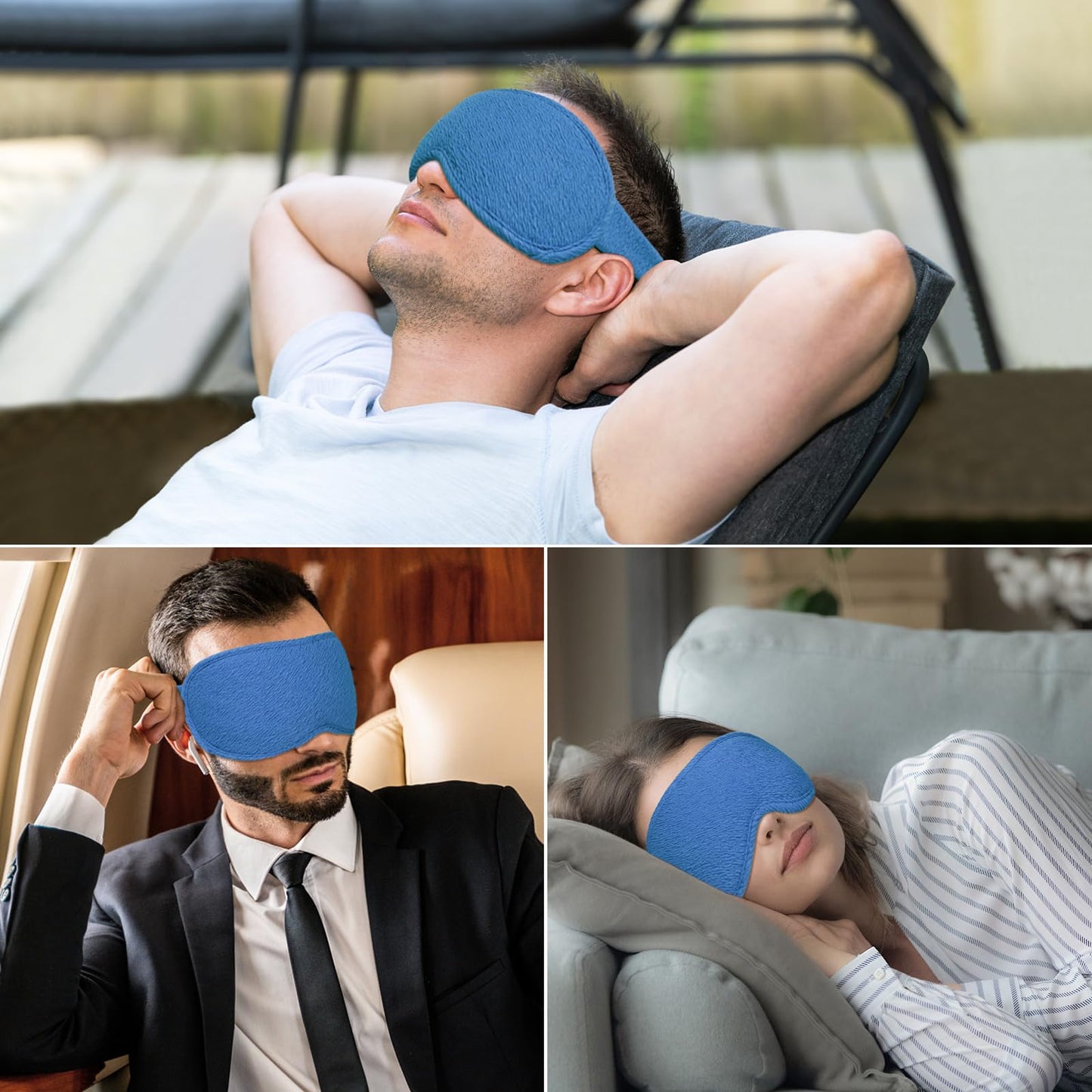 Gritin 100% Blackout Sleep Eye Mask for Women Men, Zero Pressure Sleeping Mask - Ergonomic Design 3D Cutout Eye Movement and Eyelash Friendly Night Blindfold, Ultra Soft Comfortable for Sleeping