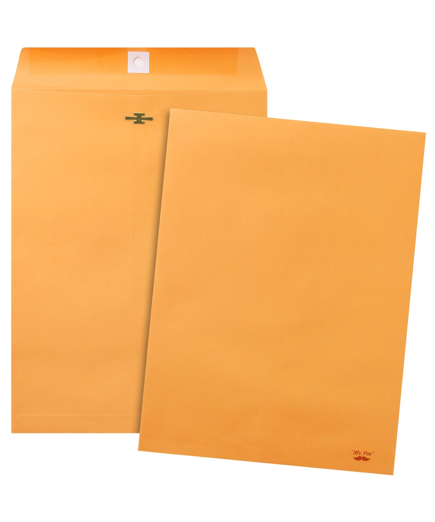 Mr. Pen- Clasp Envelopes, 18 Pack, 9x12 Inches, Brown Kraft, Mailing Envelope with Gummed Flaps for Filing, Storing, Mailing Documents, Office Supplies and Organizing