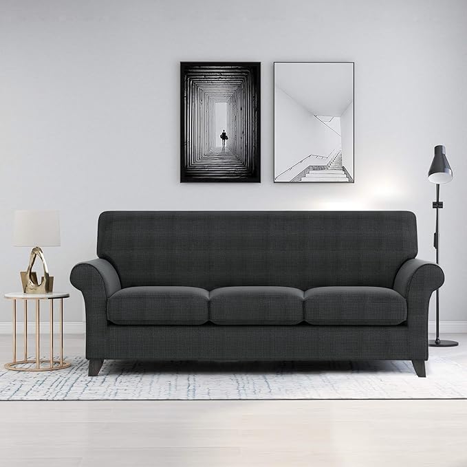 ZNSAYOTX 4 Piece Sofa Covers for Living Room Anti Slip Stretch Couch Covers for