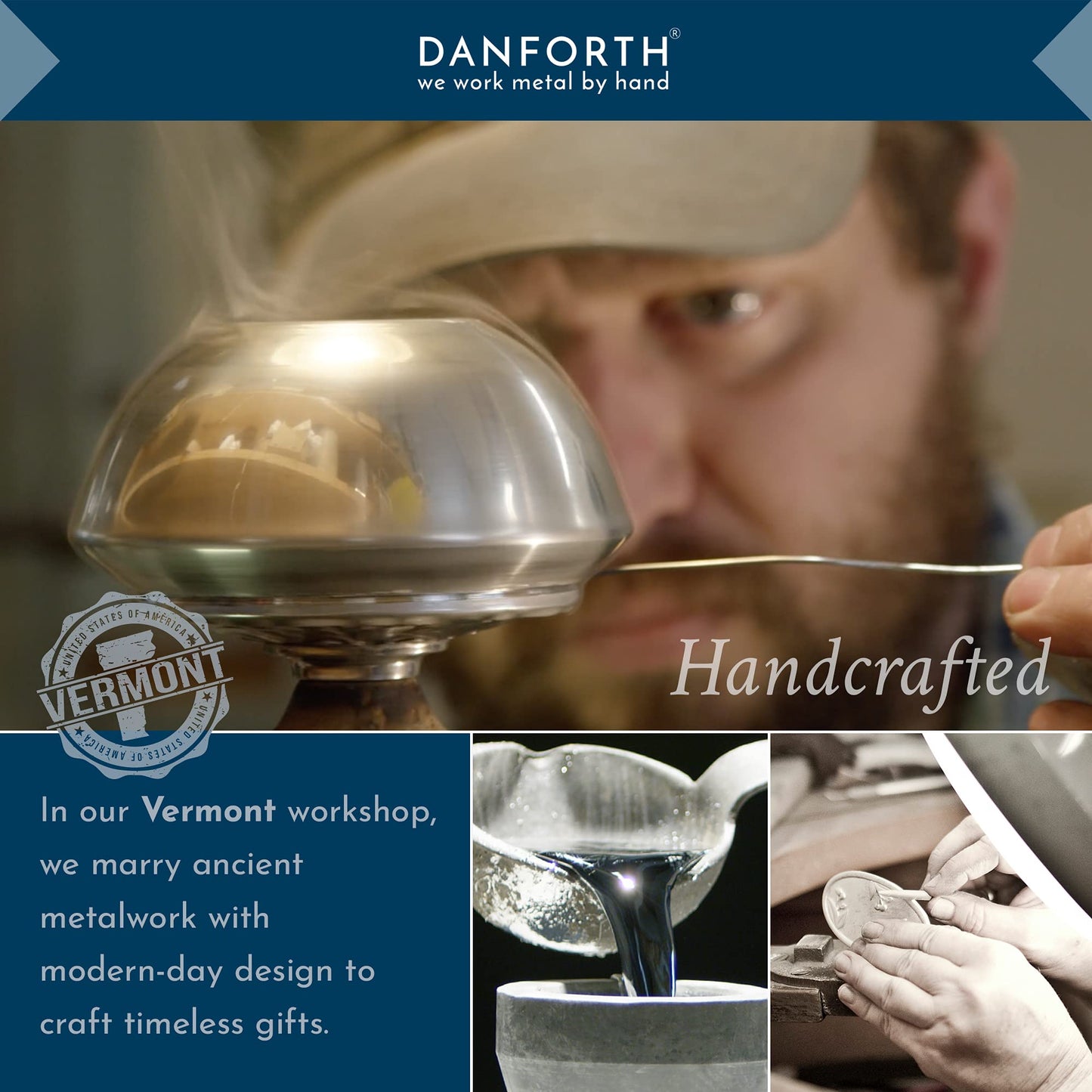 Danforth – Reindeer Christmas Ornament – Handcrafted Pewter Reindeer Ornaments for Christmas Tree – Made in USA