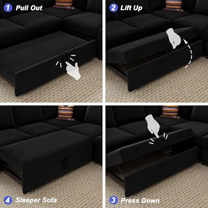 Belffin Modular Sectional Sleeper Sofa