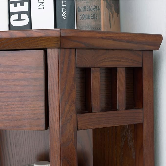 Leick Home 82263 Mission Mantel Height Corner Bookcase