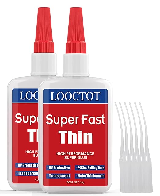 LOOCTOT 60g Thin Super Glue Dries Super Fast Premium CA Glue