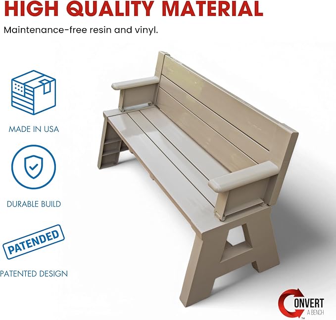 Convert-a-Bench Gen 1 2-in-1 Outdoor Convertible Bench to Picnic Table |