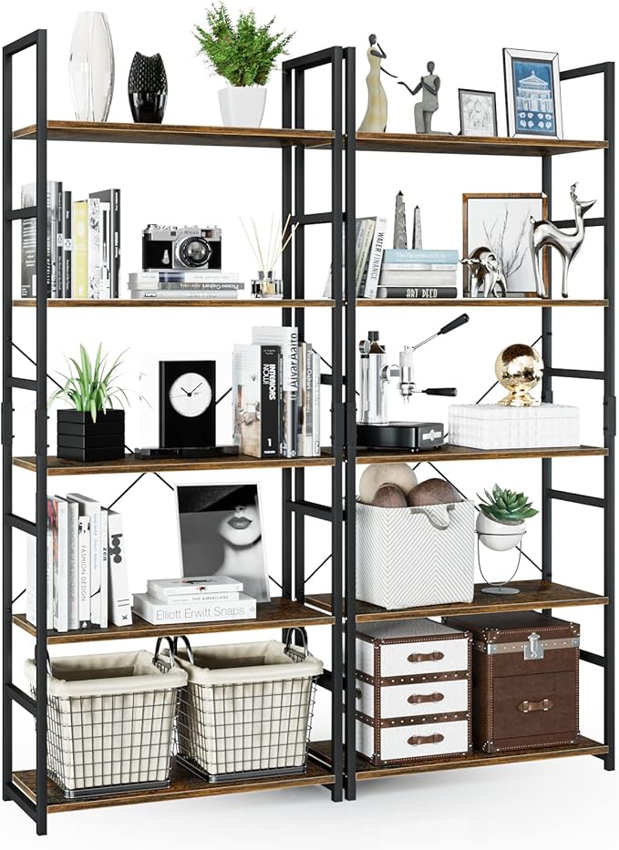 NUMENN 5 Tier Bookshelf, Modern Book Shelf