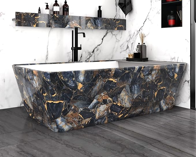 Marble Black Contact Paper Peel and Stick Countertops Gold Contact Paper Peel