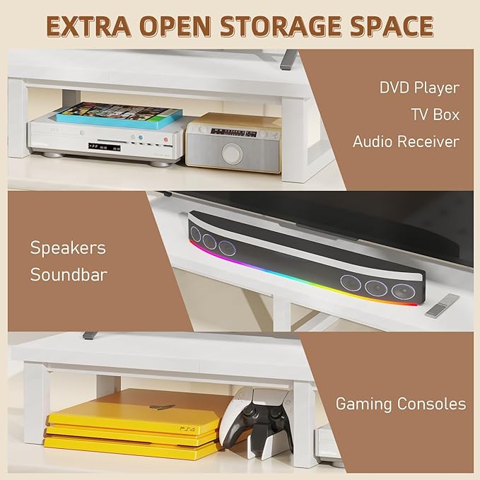 YAOHUOO 45" Large TV Riser for 32-60 inch TV, TV Riser Stand Shelf