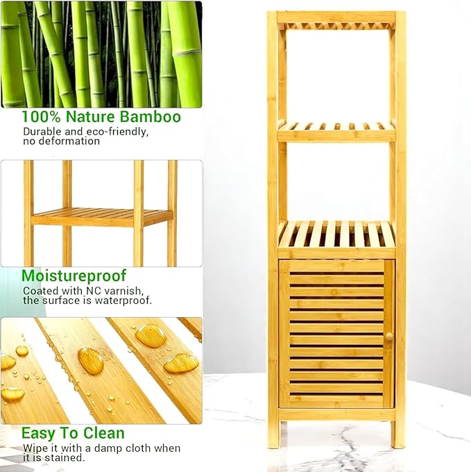 RoyalHouse Bamboo 3-Tier Floor Organizer