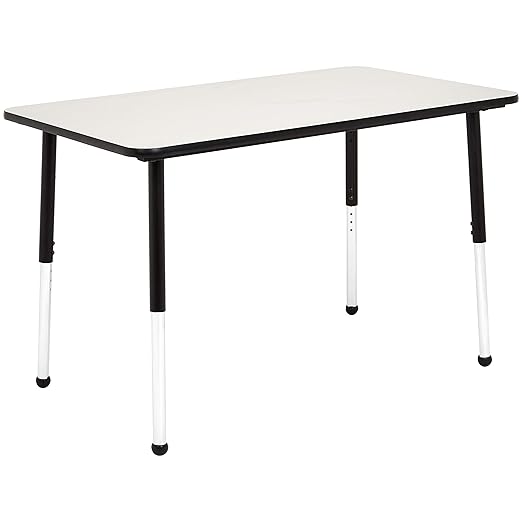 Amazon Basics Adjustable Height Rectangular Classroom Activity Table, Writing