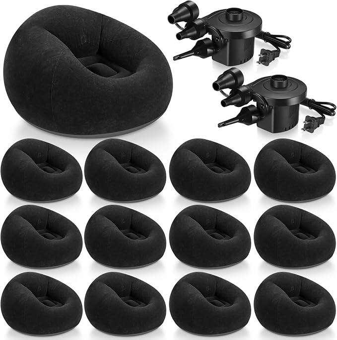 Realspring 6 9 12 Pcs Inflatable Bean Bag Chairs