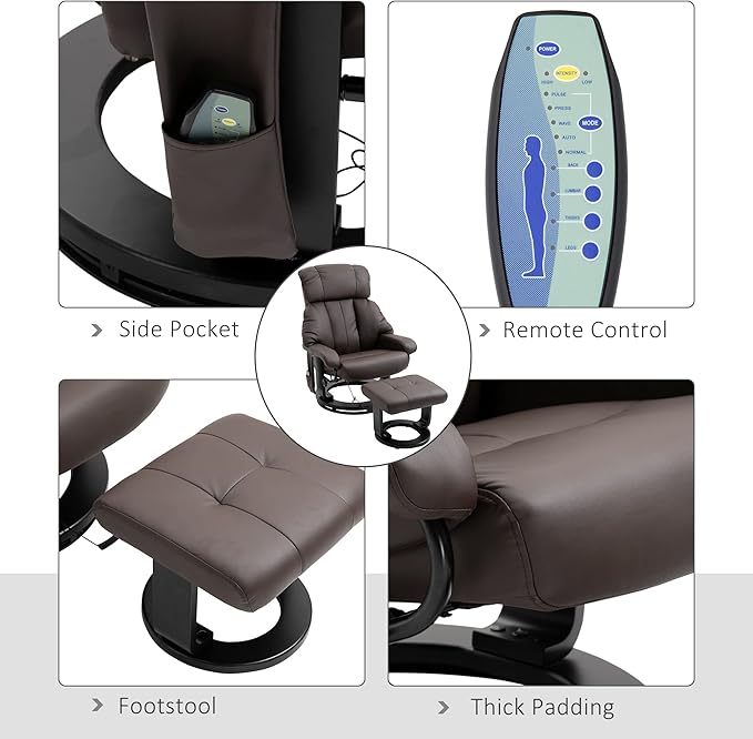 HOMCOM Massage Recliner Chair