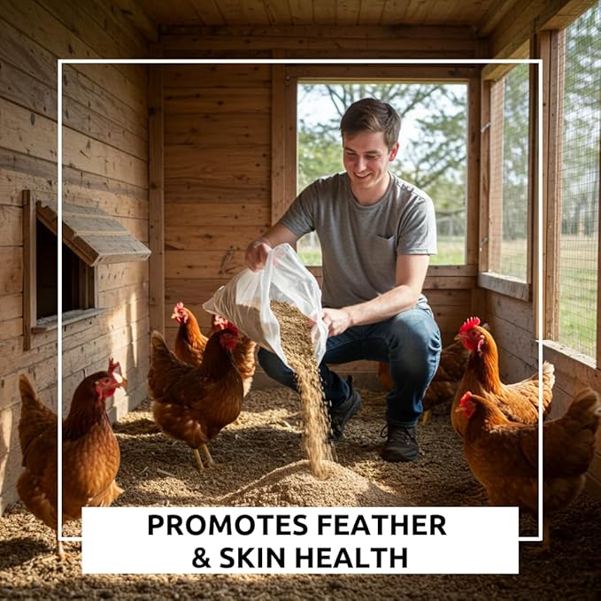 World’s Best Chicken Dust Bath – Natural Wood Ash, Sand & Fine Dust Blend – Safe for All Chickens (2 Pounds)
