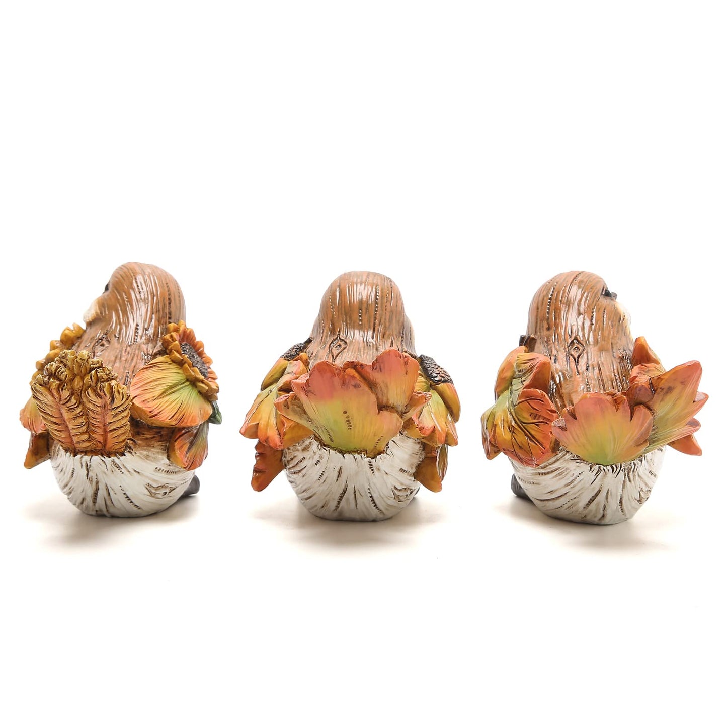 Hodao 3.5 in Height Fall Thanksgiving Pumpkin Birds Decorations Handmade Birds for Fall Decor Gift - Thanksgiving Party Home Kitchen Table Decorations - Autumn Gift