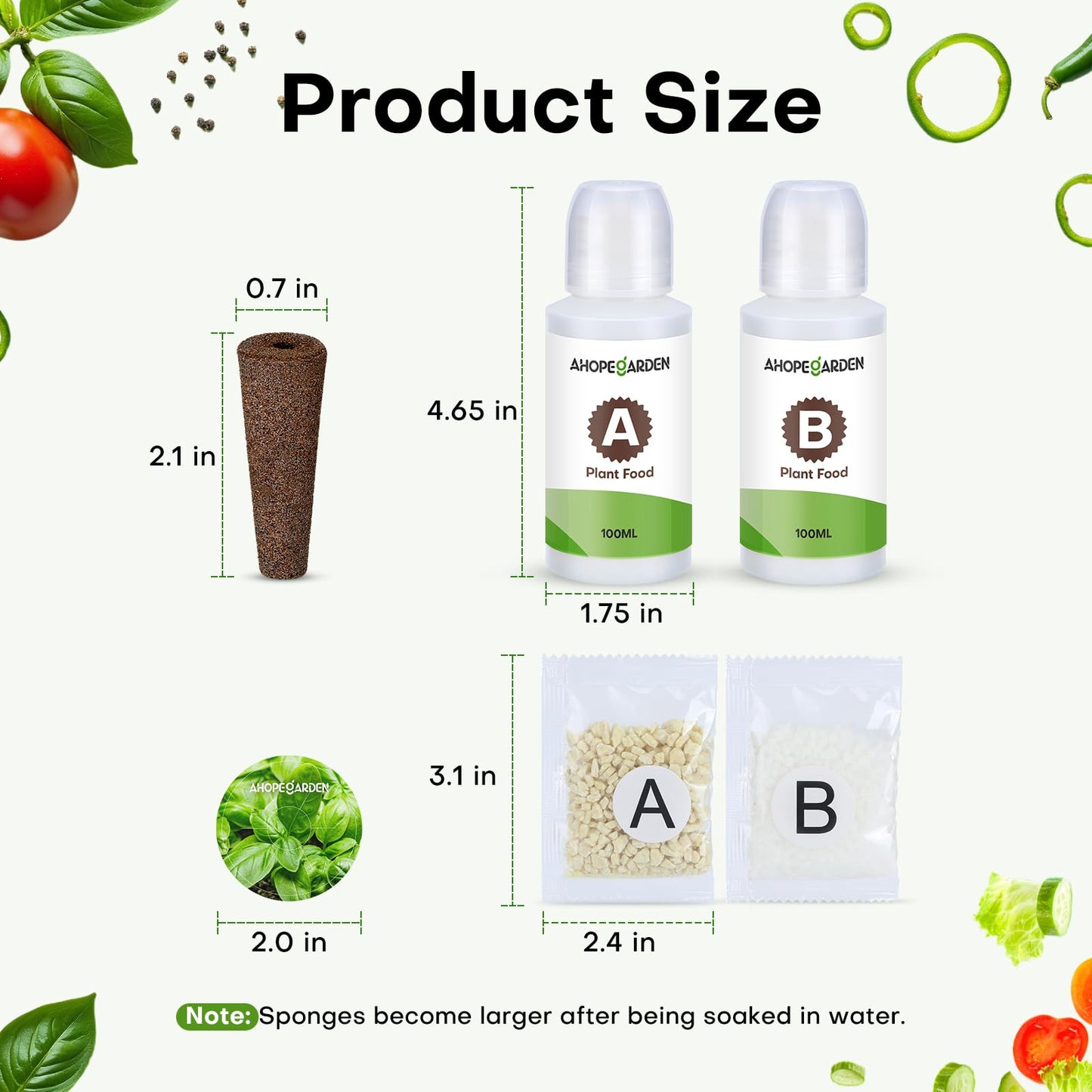 Ahopegarden Indoor Garden Hydroponics Growing System with Hydroponics Pods Kit