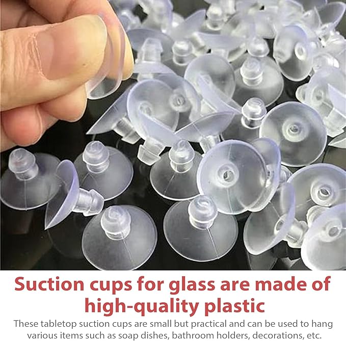 20-Pack Transparent Anti-Collision Suction Cups, 30mm/0.7" Mark-Free Design