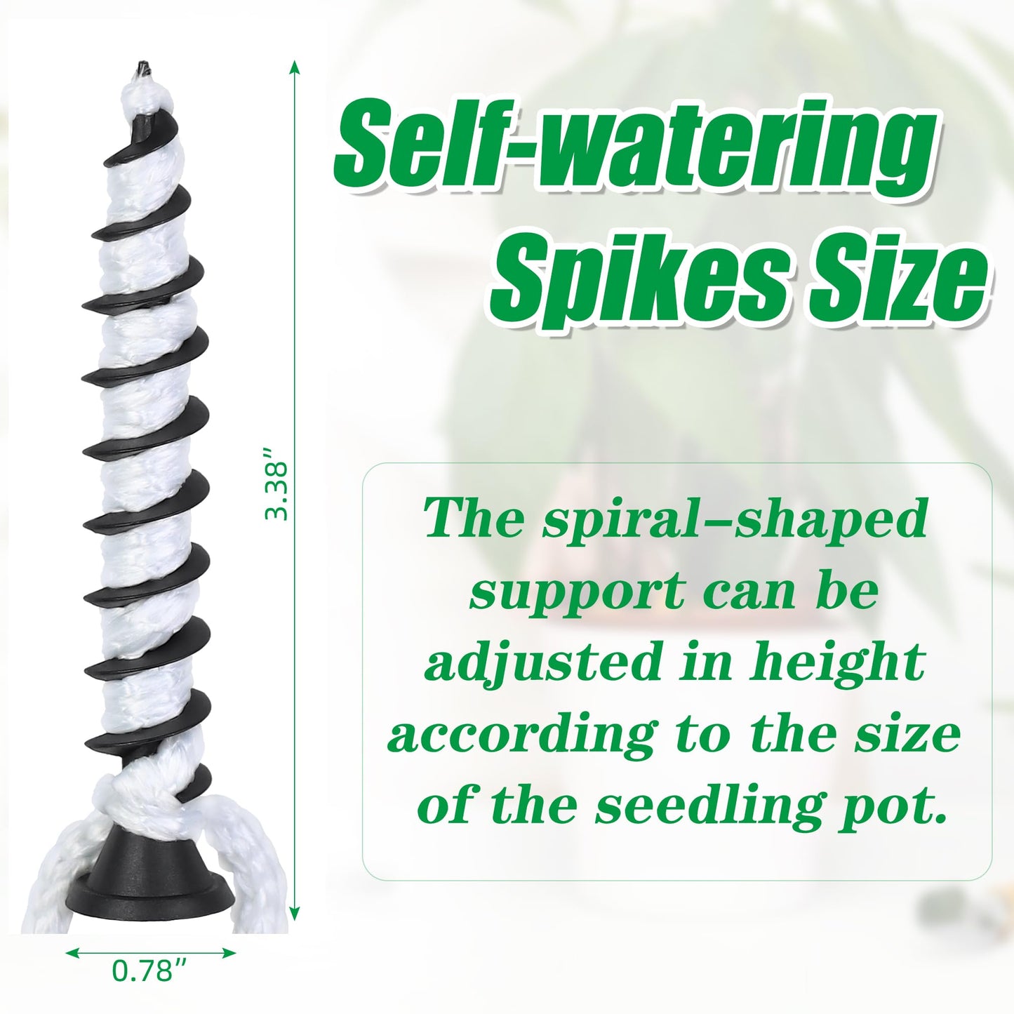 Muximud 12 Pack Self Watering Spikes, Automatic Plant Watering Stakes with Wicking Rope for Indoor Outdoor Plants DIY Vacation Self-Watering System Devices for Grower Pots Potted Plants Seedlings