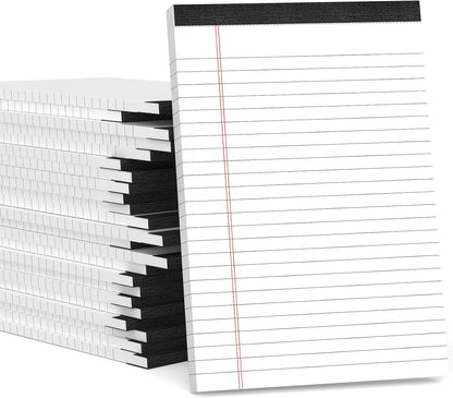 24 Pack Small Legal Pads 5x8 White Note Pads 5x8 College Ruled Paper Tablets for Office 80 GSM Paper Pads Narrow Ruled Legal Pad White Small Notepad 30 Sheets Writing Pad Lined Notepads for Office