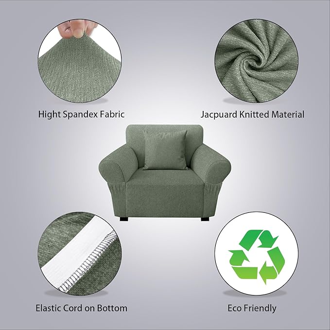 Armchair Slipcover with 1 Pillow Cover
