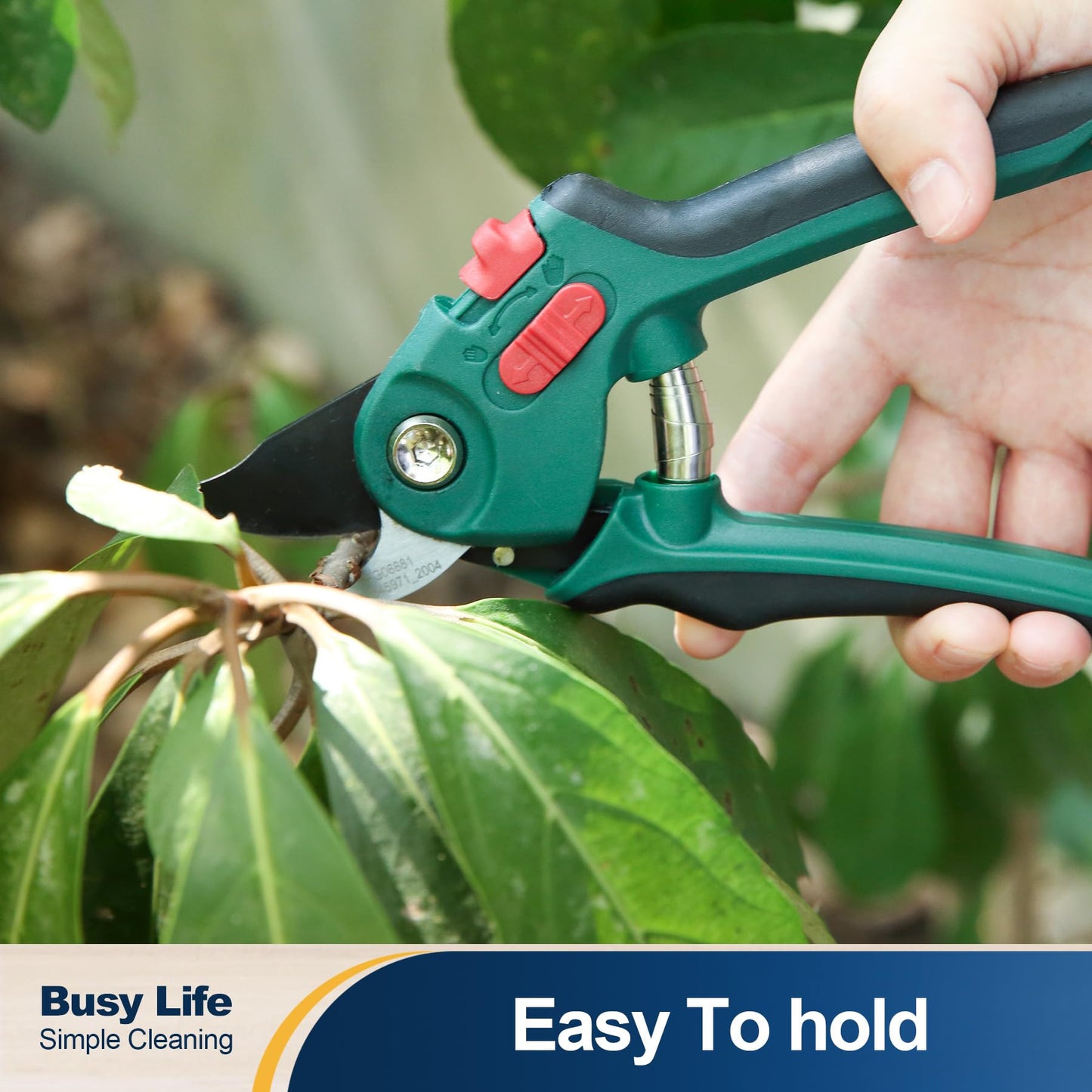 Yocada Garden Pruning Shears 2 Pack Garden Clippers Steel Shears Scissors for Gardening Sharp Handheld Heavy Duty Hedge Plant Branch Clippers Scissors Pruners Tools