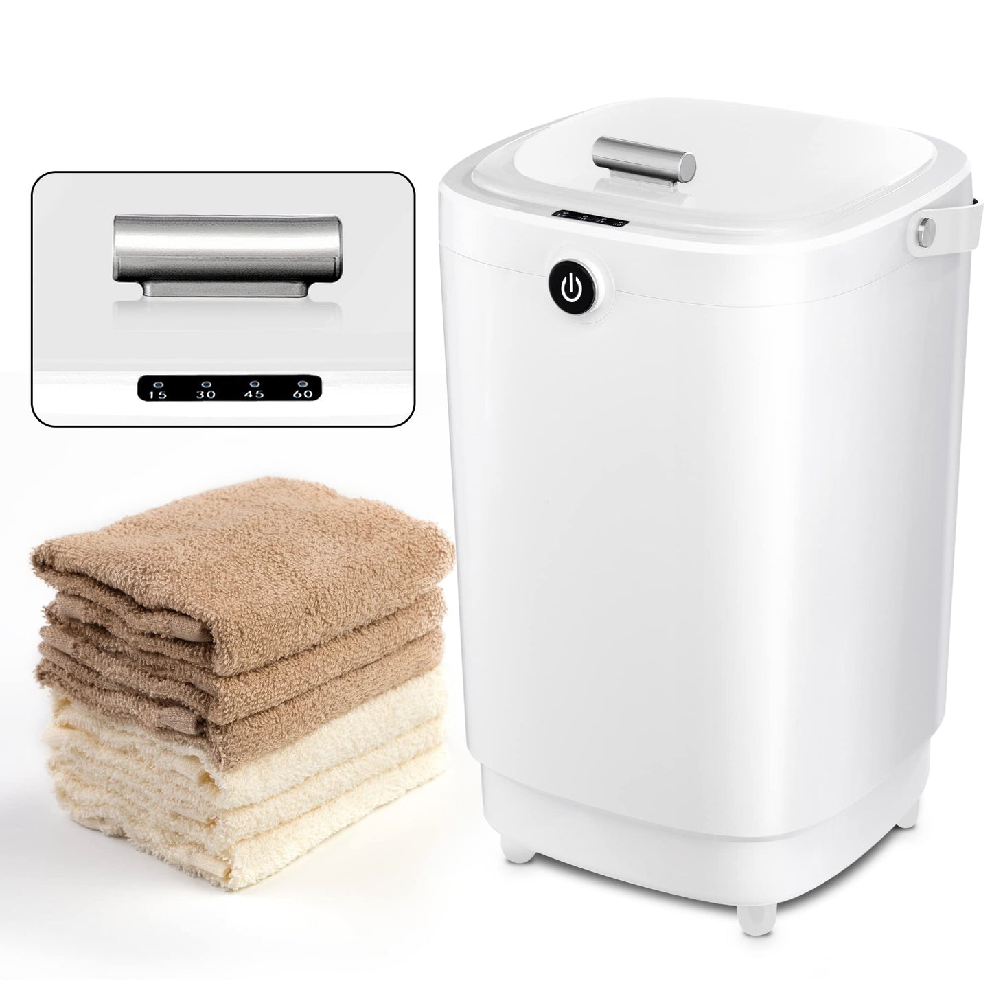 Large Towel Warmers for Bathroom,Luxury Portable Bucket Towel Warmer Fits Up to Two 70"X80" Oversized Towels with Timing Auto Shut Off, Yellow