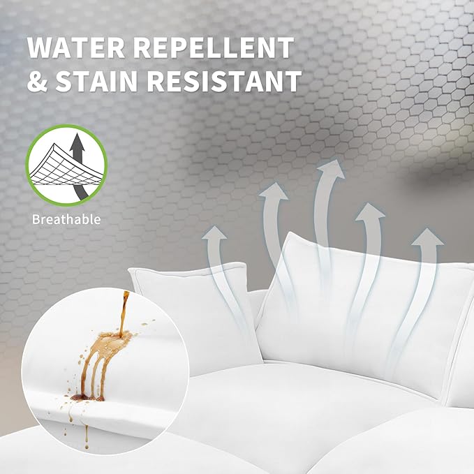 Waterproof Cloud Sectional Couches, Down Filled Sofa