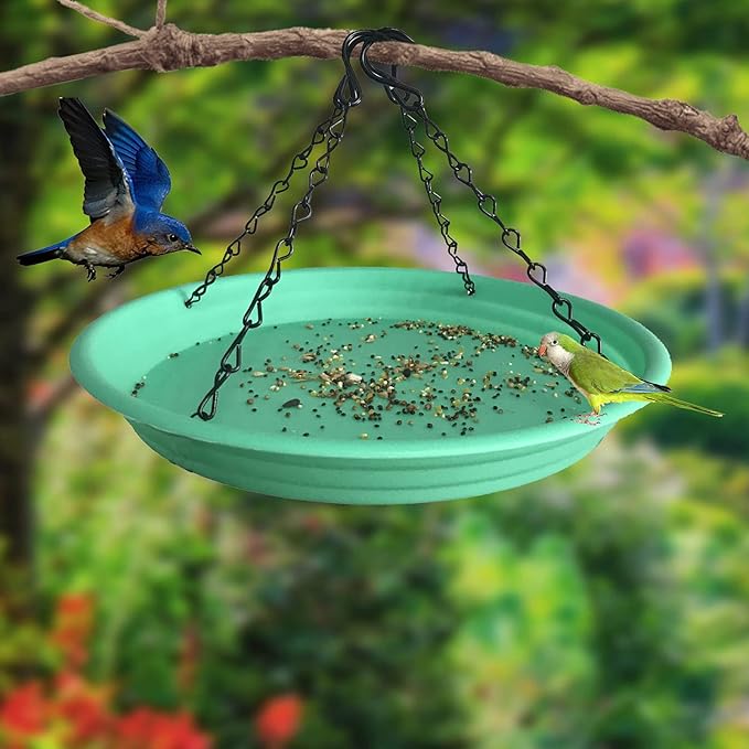 Bird Seed Catcher Tray Platform Feeder Hanging Tray - Fits Most feeders Catches Most Falling Seed and Husk, Bird Feeders and Accessories for Attracting Birds Outdoors, Backyard, Garden (Green)