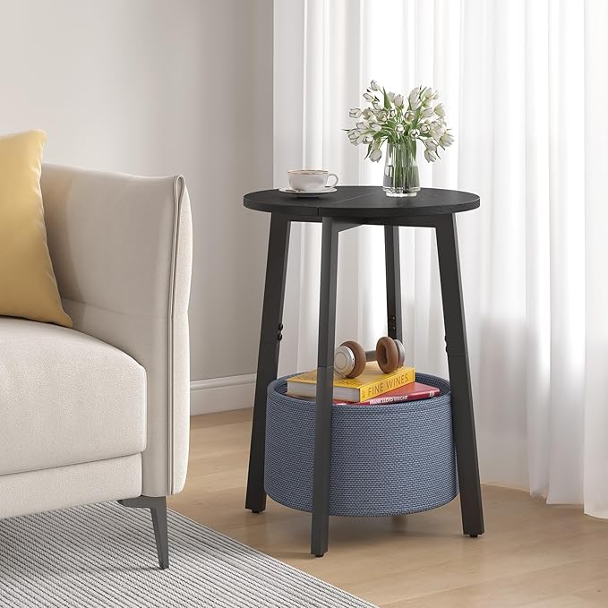 sthmec Small Round Side End Table Set of 2