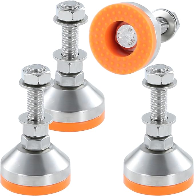 Heavy Duty 2000 lb Capacity Stainless Steel Adjustable Leveling Feet