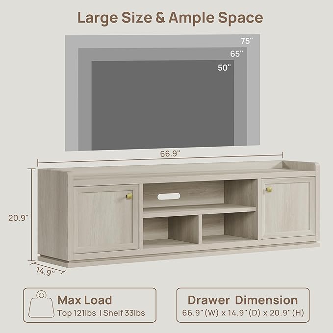 SICOTAS TV Stand Entertainment Center