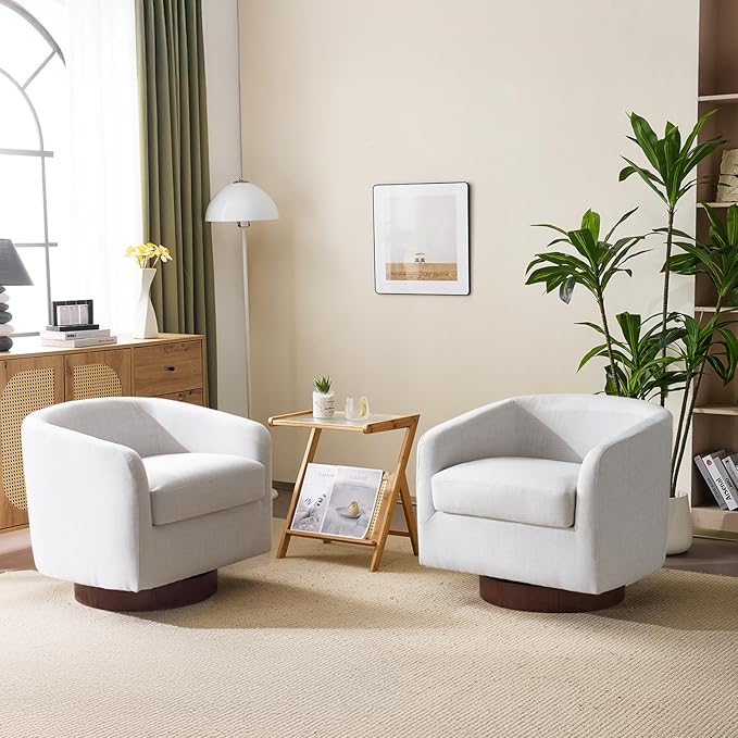 VINGLI 360°Swivel Accent Chairs Set of 2