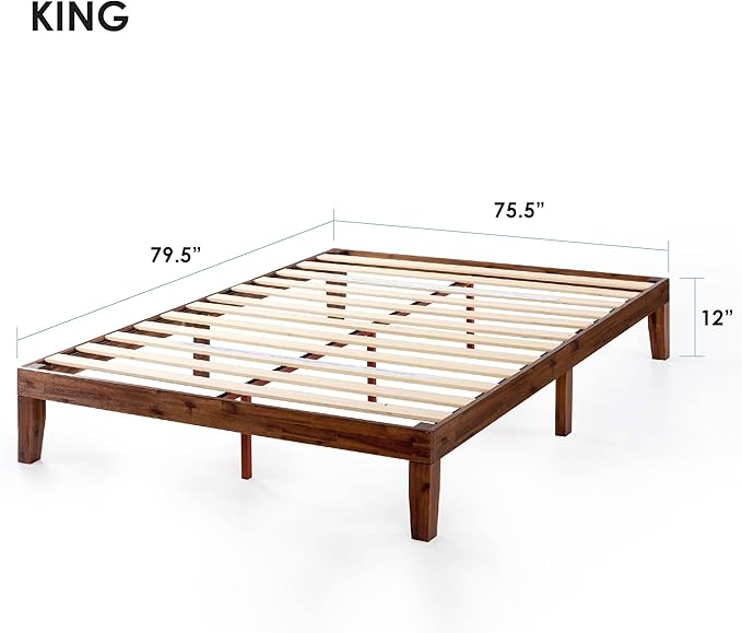 Mellow 12" Solid Wood Platform Bed Frame
