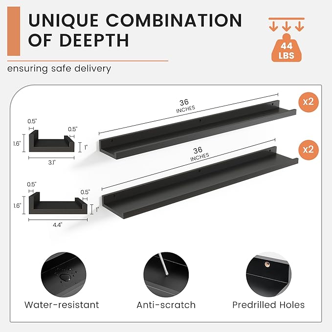 FLYJOE Floating Picture Ledge Shelves