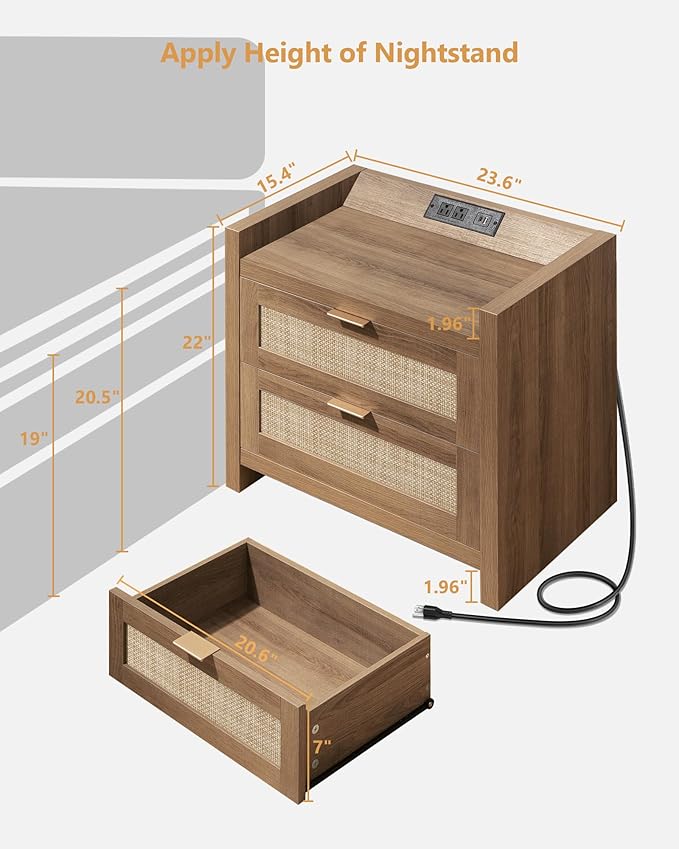 SICOTAS Night Stand Set of 2
