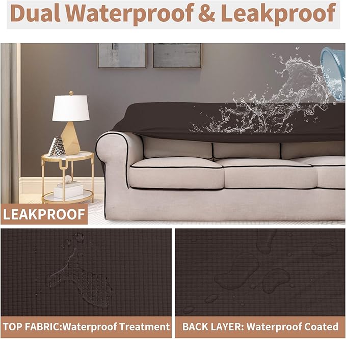 Easy-Going 100% Waterproof Chair Couch Cover, Dual Waterproof Sofa Cover
