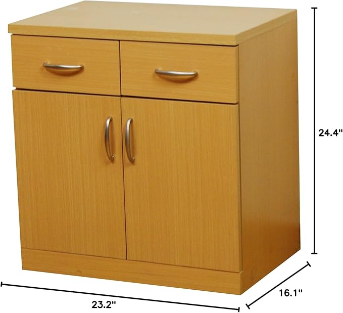Lifestyle Shop BMF-042NA Combination Living Board Chest & Cabinet Light Brown