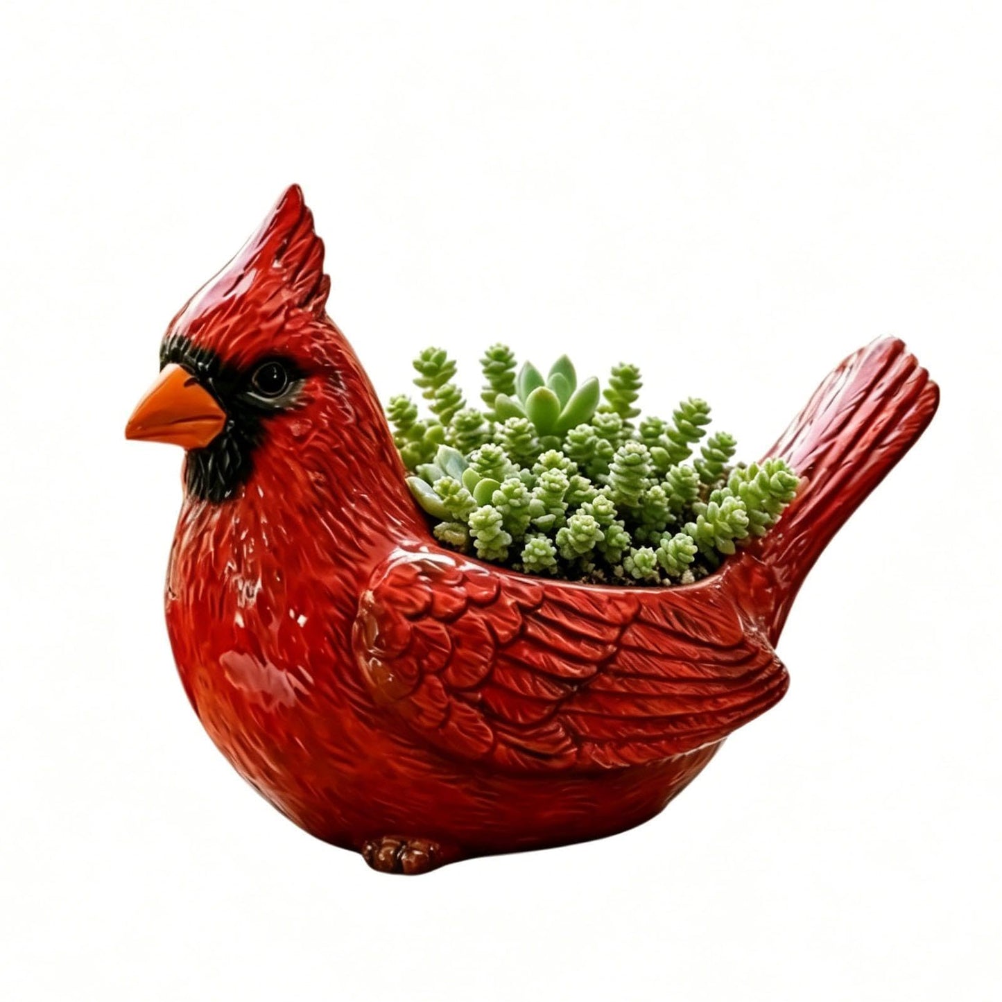 Outdoor Flower Pots - Resin Bird Shape Decorative Planter, Small Indoor Garden Container | Cute Plant Holder, Compact Seedling Growing Pot for Garden Patio Porch Pathway Home Office Farm