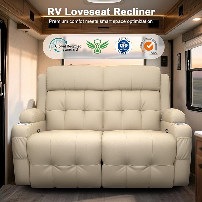 RV Loveseat Recliner Sofa, Wall Hugger Recliners